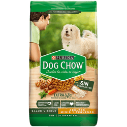 Alimento Dog Chow Extralife sin colorante Cachorros Minis y Pequeños 2KG