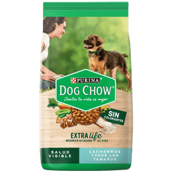 Alimento Dog Chow Extralife sin colorante Cachorros Medianos y Grandes 4KG