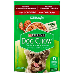Alimento Dog Chow Extralife Adultos Todos los Tamaños con Cordero 15X100 g