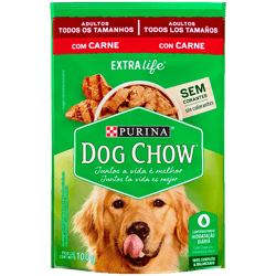 Alimento Dog Chow Extralife Adultos Todos los Tamaños con Carne 15X100 g