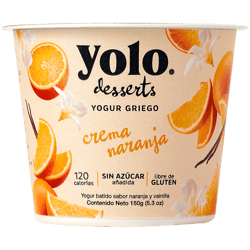 Yogurt Griego Yolo Crema Naranja 150 g