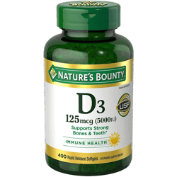 Vitamina D3 Nature's Bounty Inmune Health 125mcg 400 Caps
