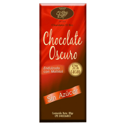 Chocolate El Rey Oscuro Sin Azúcar 57% 80g