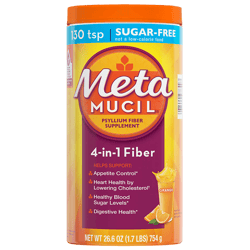 Suplemento de Fibra Metamucil sin Azúcar Sabor Naranja 754g