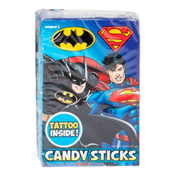 Candy Sticks Batman Superman Tattoo 15g