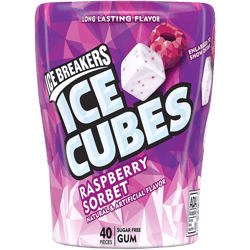 Chicle Ice Cubes Cubitos Raspberry 40 Unds