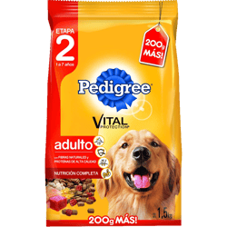 Alimento Pedigree para Mascota Adulto Sabor Carne Pollo y Cereal 1.5 kg