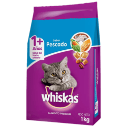 Alimento Whiskas para Mascota Sabor a Pescado 1 kg