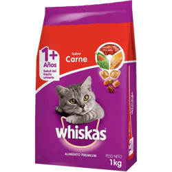Alimento Whiskas para Mascota Sabor a Carne 1 kg