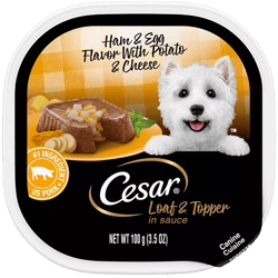 Alimento para Mascotas Cesar Classics Húmedo Sabor a Jamon y Huevo con Patata y Queso 100g