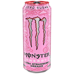 Bebida Energética Ultra Strawberry Dreams Zero Sugar Monster 473Ml