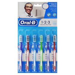 Cepillo Dental Oral B 1-2-3 6Unds