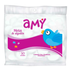 Motas de Algodón Amy 50 unds