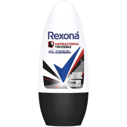 Desodorante FW Rexona Rollon Antibacterial + Invisible 50ml