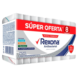 Jabón Rexona Antibacterial Mix 960g