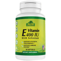Vitamina E 400 UI con Selenio 90 Cápsulas Blandas