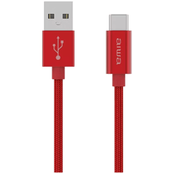 Cable USB A/M to Type-C 5FT Rojo AIWA-AWP17151R