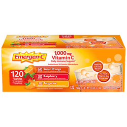 Vitamina C Emergence-C Immune sabor Naranja-Rasberry-Tangerine 120tabs 1100g