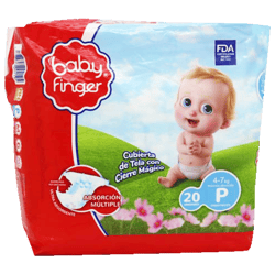 Pañal Baby Finger Rojo P 