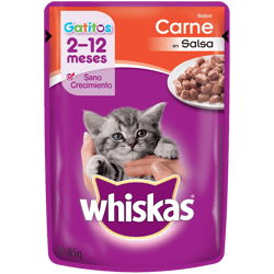 Alimento para Gatitos Whiskas Bolsa de Carne 85 g