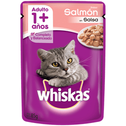 Alimento para Gatos Adultos Whiskas Bolsa de Salmon 85 g