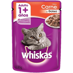 Alimento para Gatos Adultos Whiskas Bolsa de Carne 85 g