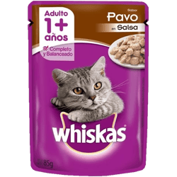 Alimento para Gatos Adultos Whiskas Bolsa de Pavo 85 g