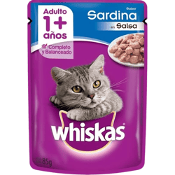 Alimento para Gatos Adultos Whiskas Bolsa de Sardina 85 g