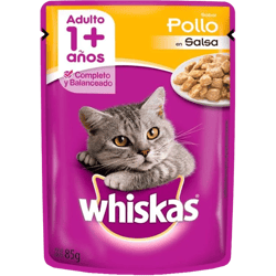 Alimento para Gatos Adultos Whiskas Bolsa de Pollo 85 g