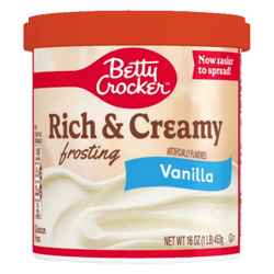 Crema Betty Crocker Vainilla Rica y Cremosa 453 g
