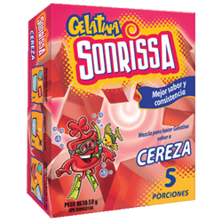 Gelatina Sonrissa Sabor a Cereza 66g