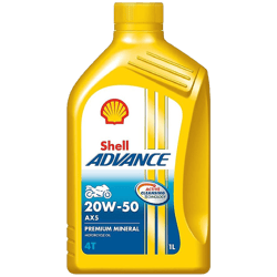Aceite Mineral para Motos Shell Advance AX5 20W50 1 L