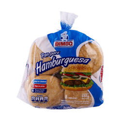 Pan de Hamburguesa Bimbo 8 Und 630 g