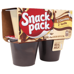 Pudín Snack Pack Chocolate y Vainilla 368g