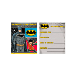 Invitaciones Go Party Batman 6 unds