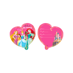 Invitaciones Go Party Princesas Disney 6 unds