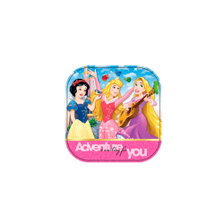 Plato Cuadrado Go Party Princesas Disney 9" 6 unds